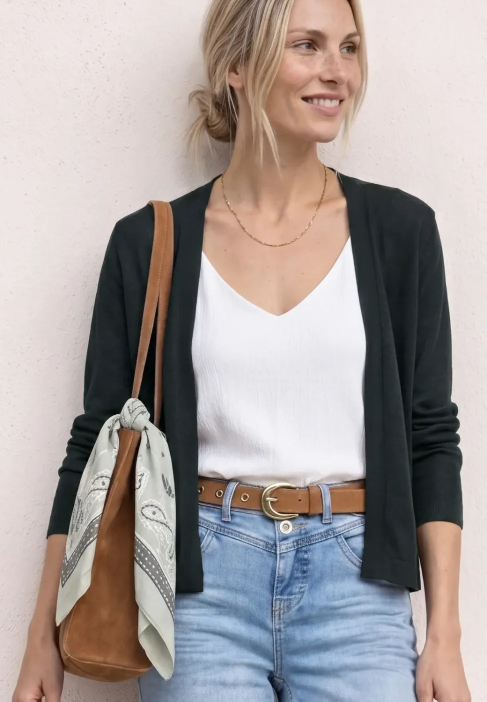 Veste à manches longues en look tricot