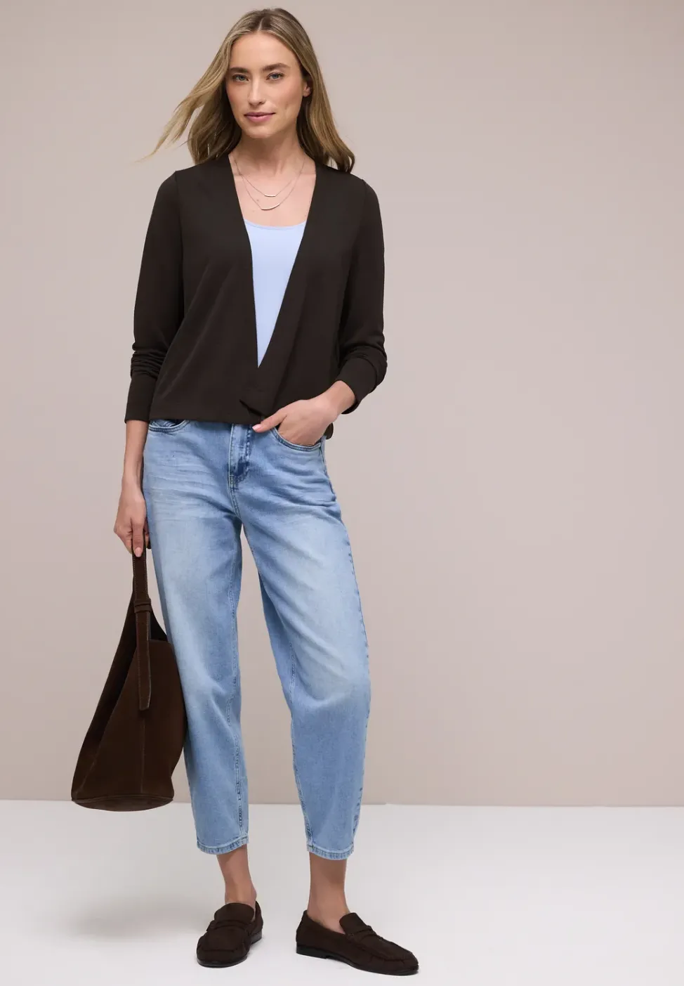 Veste à manches longues en look tricot