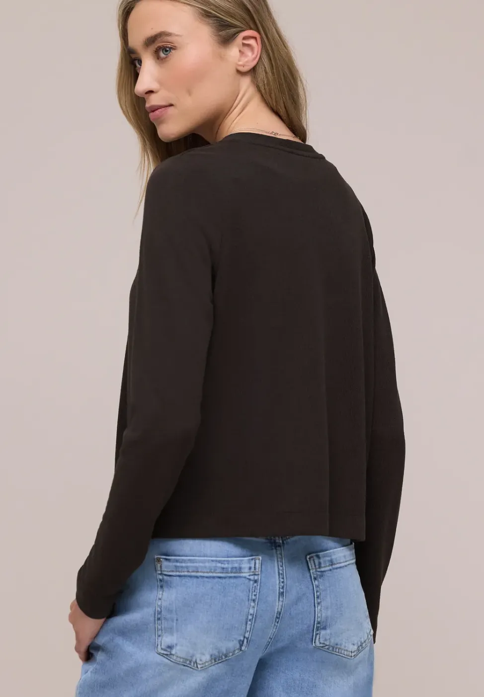 Veste à manches longues en look tricot