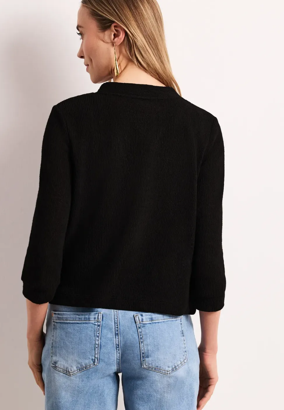 Veste à manches longues en look tricot