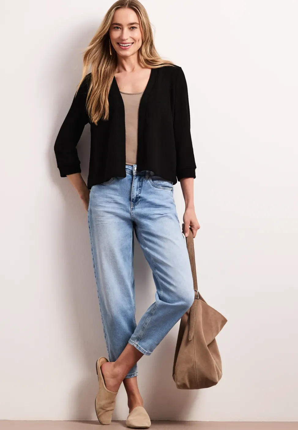 Veste à manches longues en look tricot