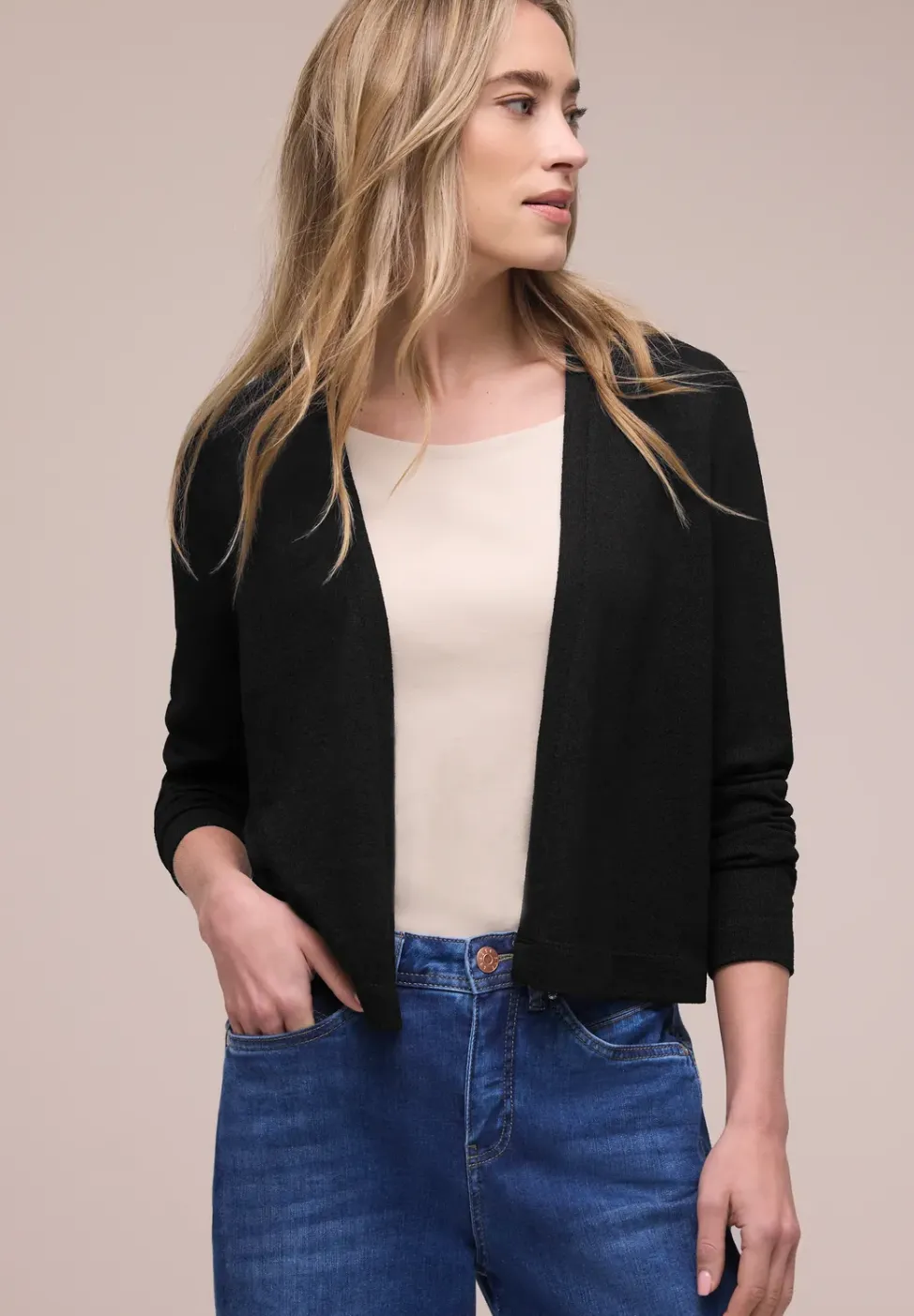 Veste à manches longues en look tricot