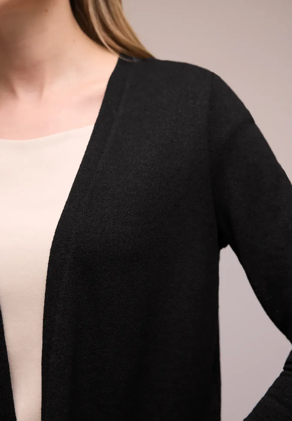 Veste à manches longues en look tricot