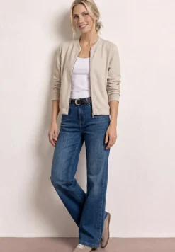 Veste à manches longues en tricot avec fermeture éclair