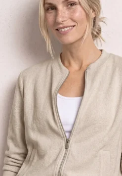 Veste à manches longues en tricot avec fermeture éclair