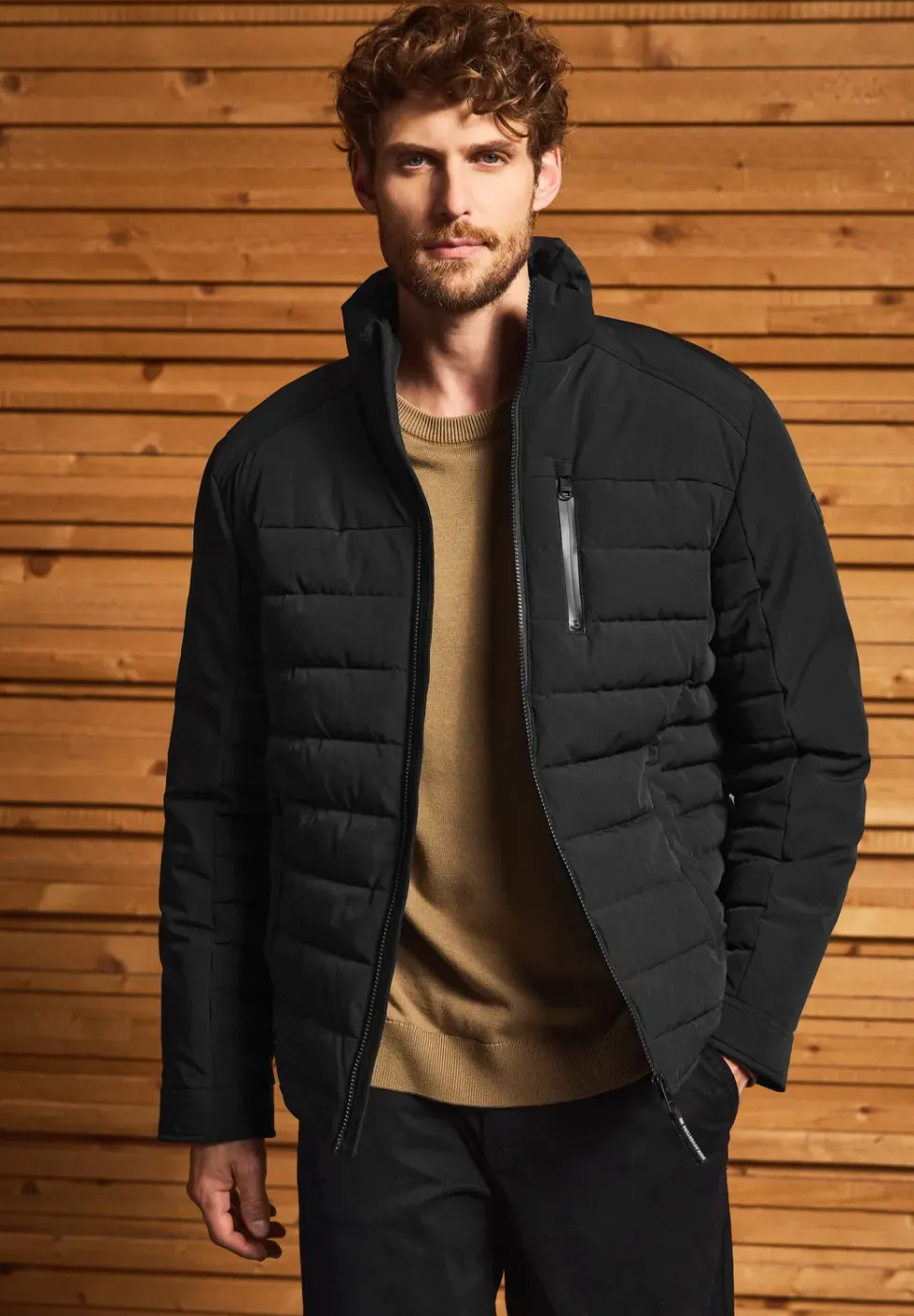 Veste matelassée avec col montant