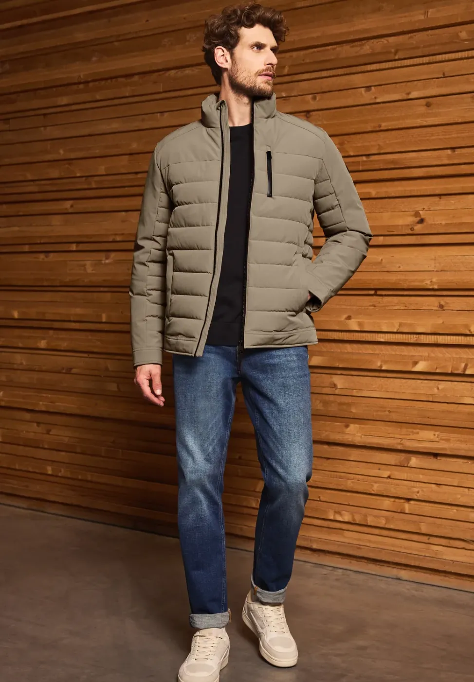 Veste matelassée avec col montant