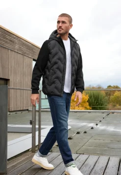 Veste matelassée avec manches en sweat