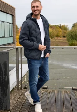 Veste matelassée avec manches en sweat