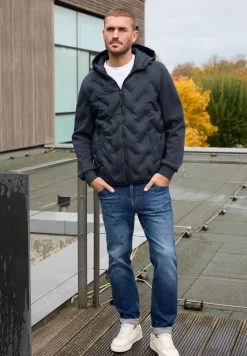 Veste matelassée avec manches en sweat