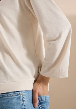 Veste ouverte en couleur unie avec manches 3/4
