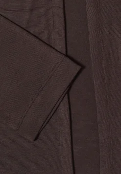 Veste ouverte en couleur unie avec manches 3/4