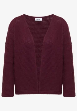 Veste ouverte à manches 3/4 en look ajouré