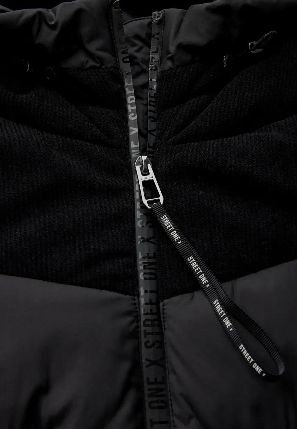 Veste à structure mixte