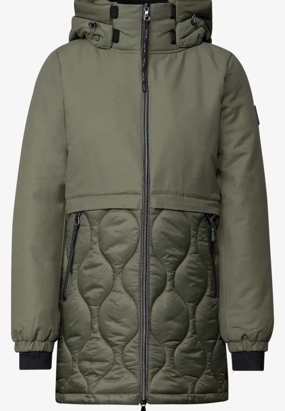 Veste à structure mixte