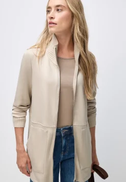 Veste sweat avec détails en tricot