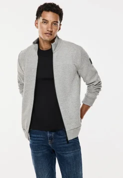 Veste sweat avec mélange de matières