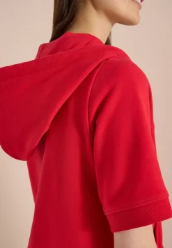 Veste sweat à manches courtes avec capuche