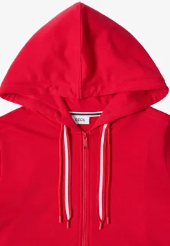 Veste sweat à manches courtes avec capuche