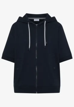 Veste sweat à manches courtes avec capuche