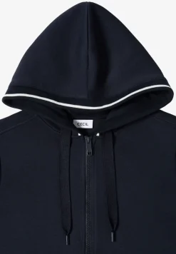 Veste sweat à manches courtes avec capuche
