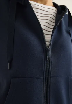 Veste sweat à manches courtes avec capuche