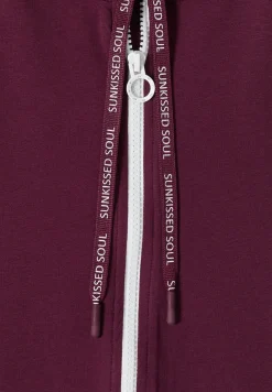 Veste sweat à manches courtes avec fermeture éclair