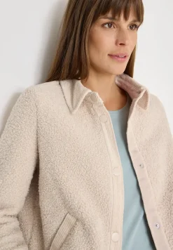 Veste Teddy avec détails en velours côtelé