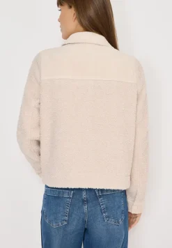 Veste Teddy avec détails en velours côtelé