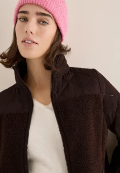 Veste Teddy avec détails piqués