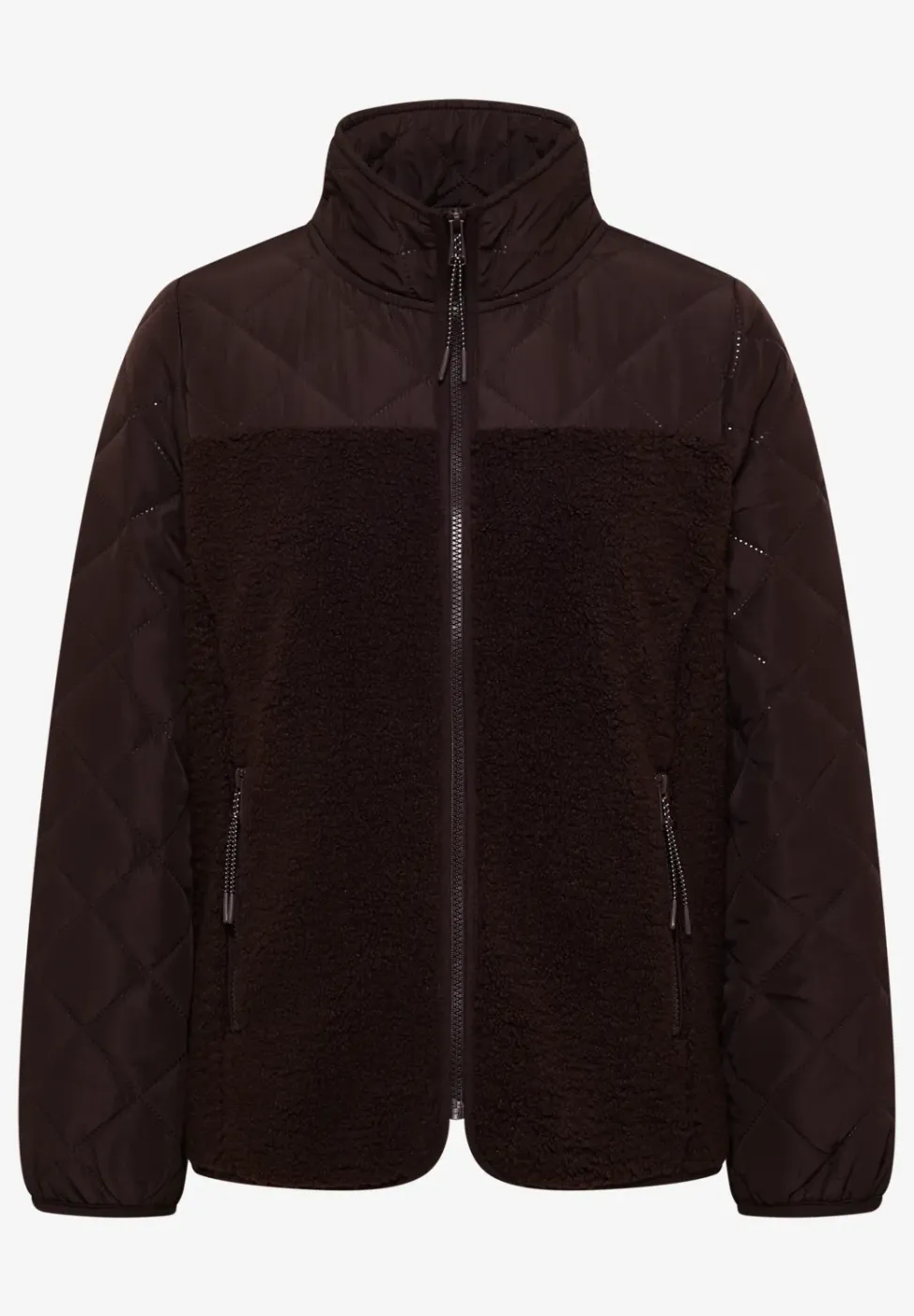 Veste Teddy avec détails piqués