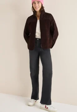 Veste Teddy avec détails piqués