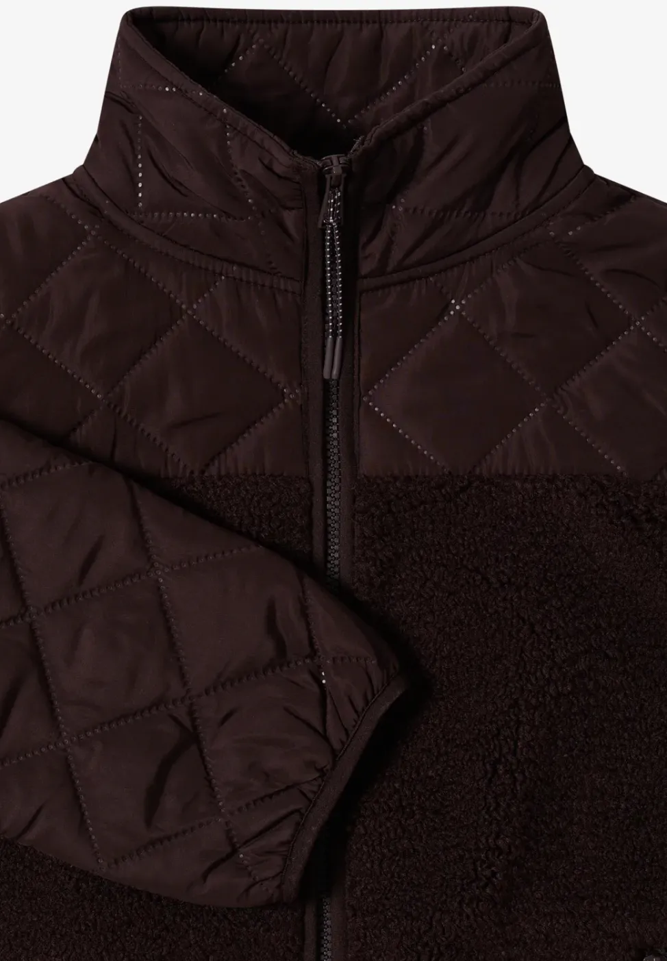 Veste Teddy avec détails piqués
