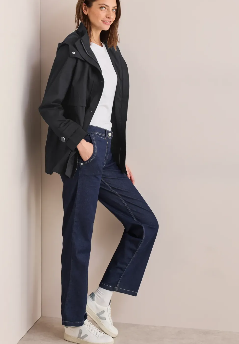 Veste trench midi