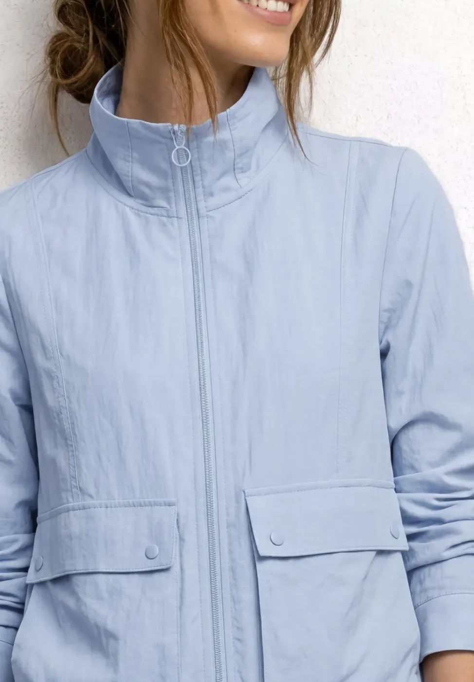 Veste zippée à col montant