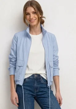 Veste zippée à col montant