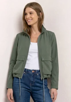 Veste zippée à col montant