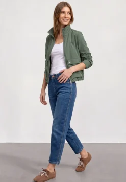 Veste zippée à col montant