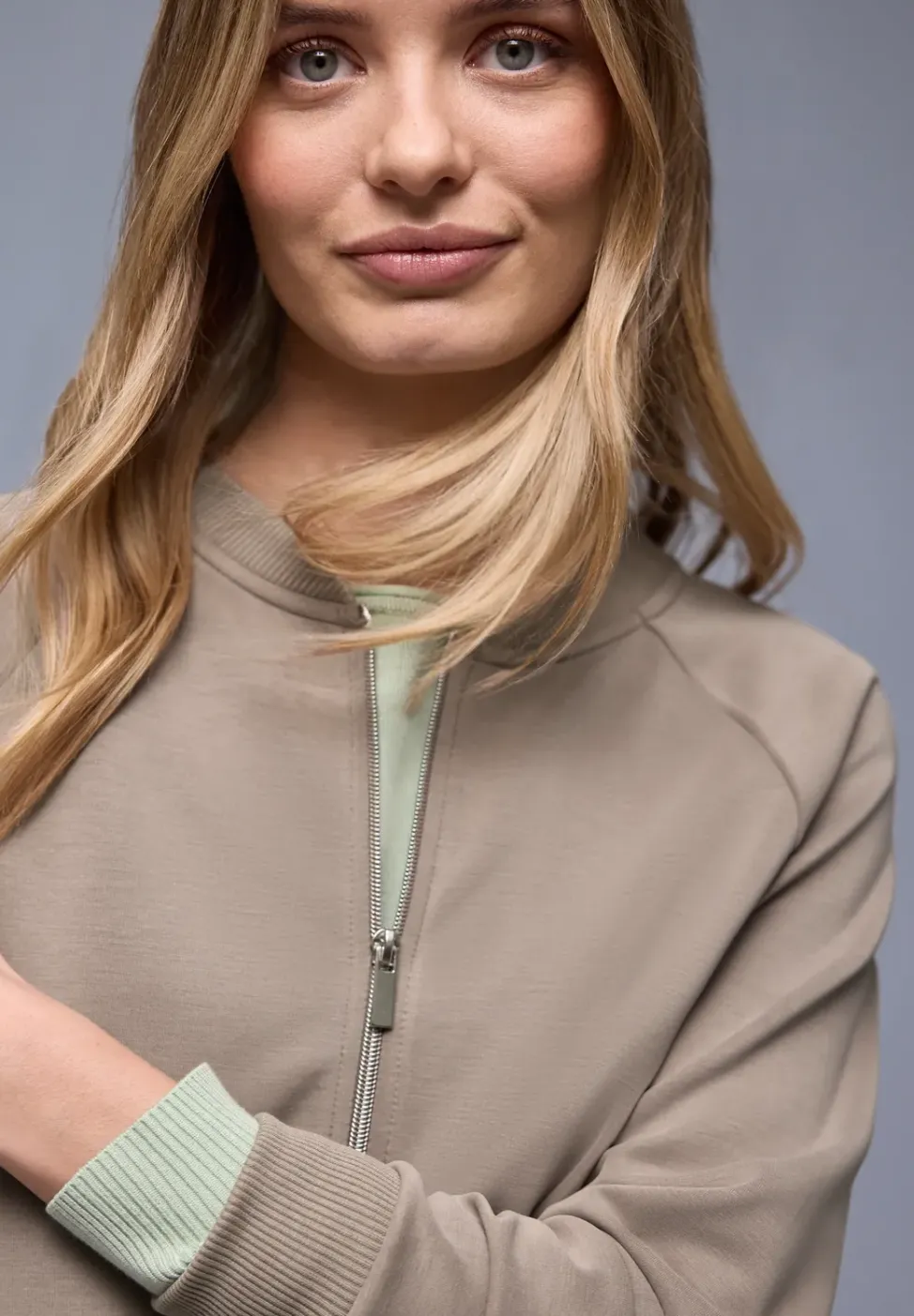 Veste zippée unie