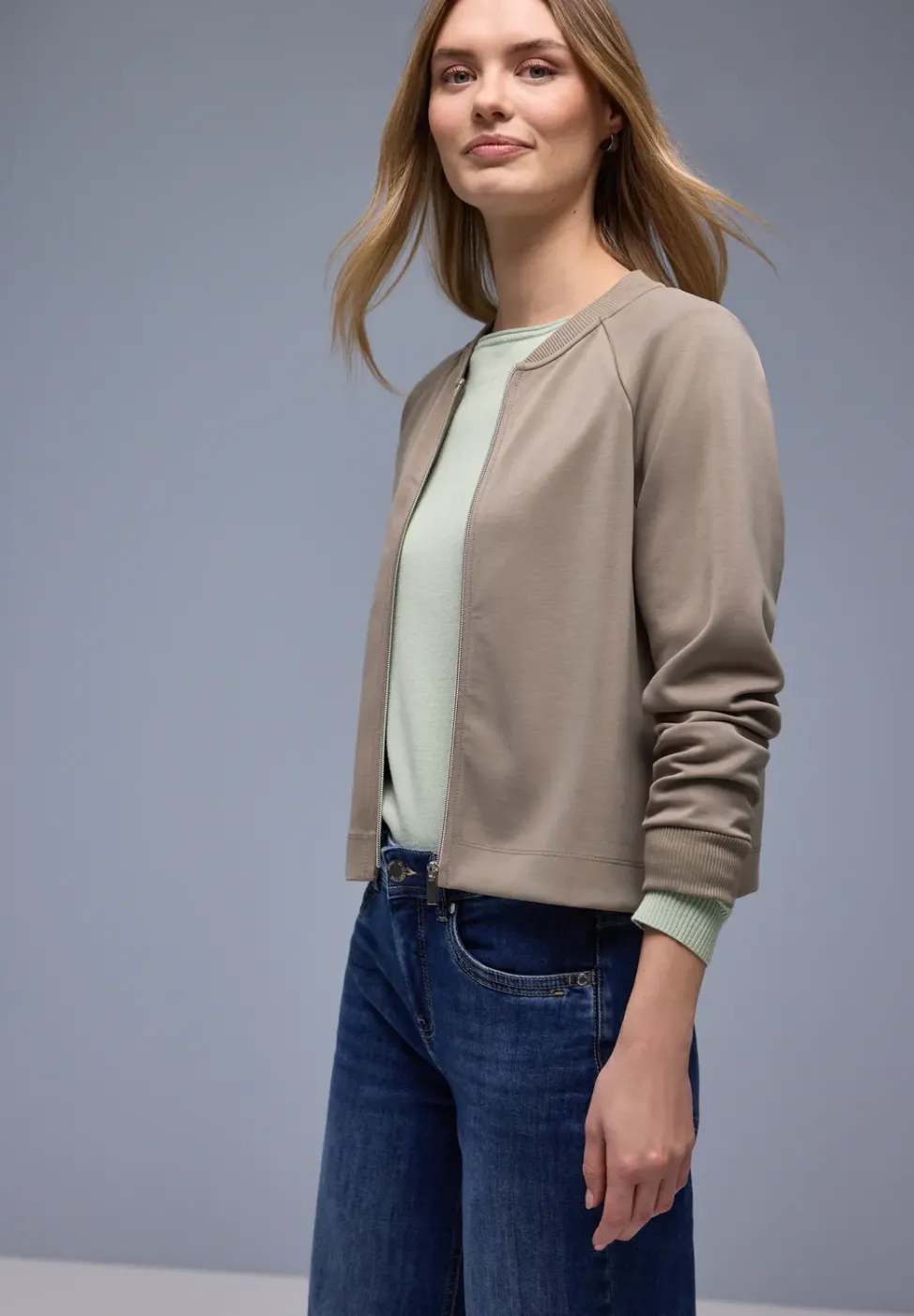 Veste zippée unie