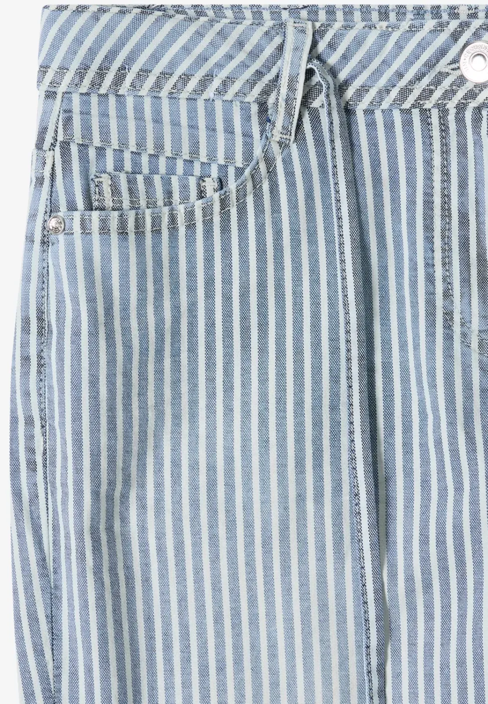 Wide Flared Leg Jeans à rayures