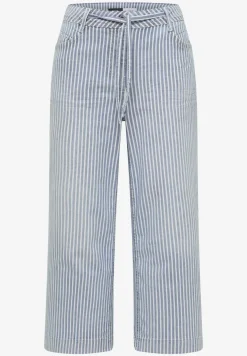 Wide Flared Leg Jeans à rayures