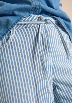 Wide Flared Leg Jeans à rayures