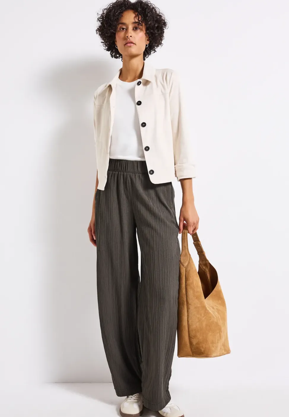 Wide Leg Crinkle pantalon