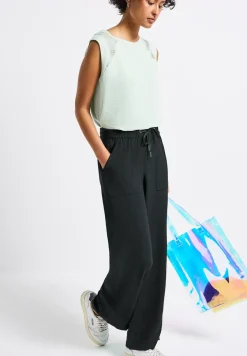 Wide Leg Crêpe pantalon