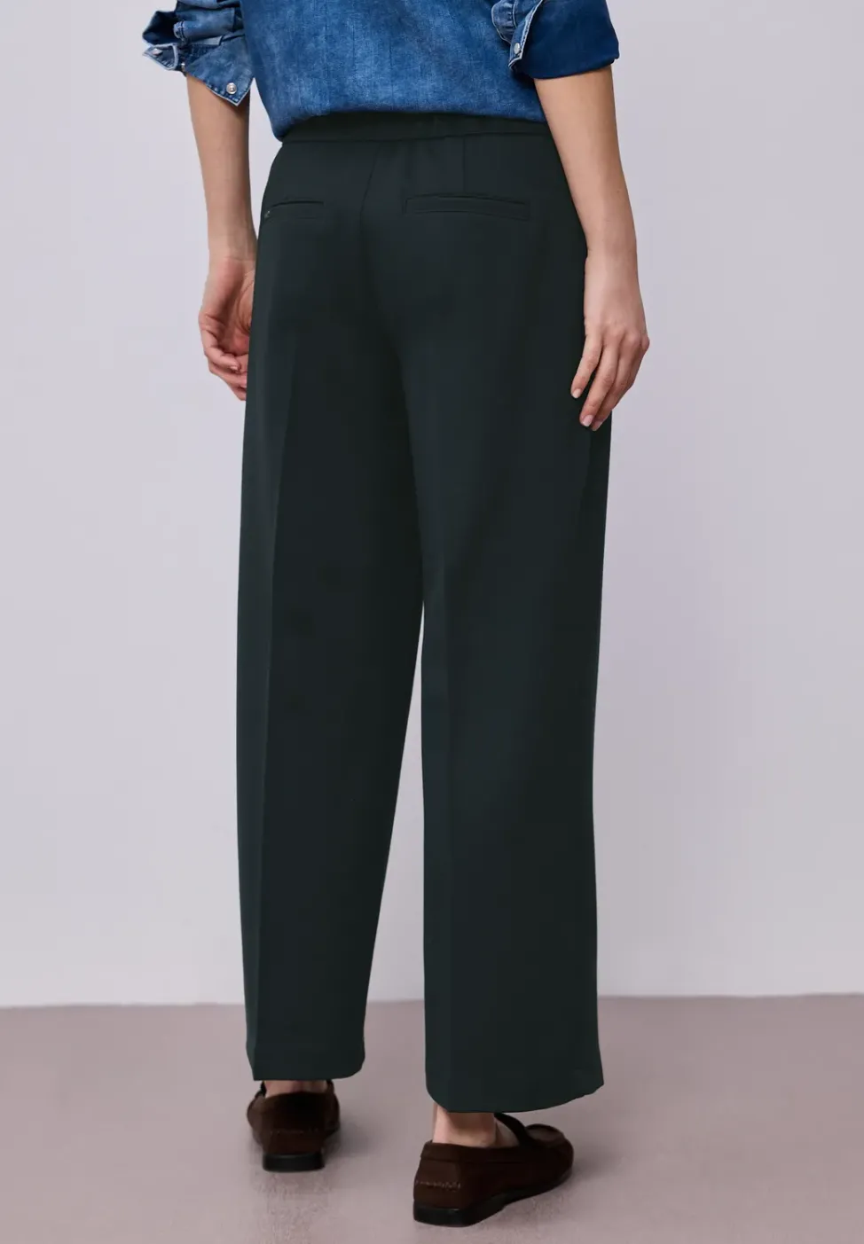 Wide Leg pantalon avec détail de boutons