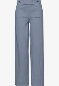 Wide Leg Pantalon avec détails de boutons