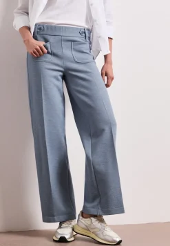 Wide Leg Pantalon avec détails de boutons