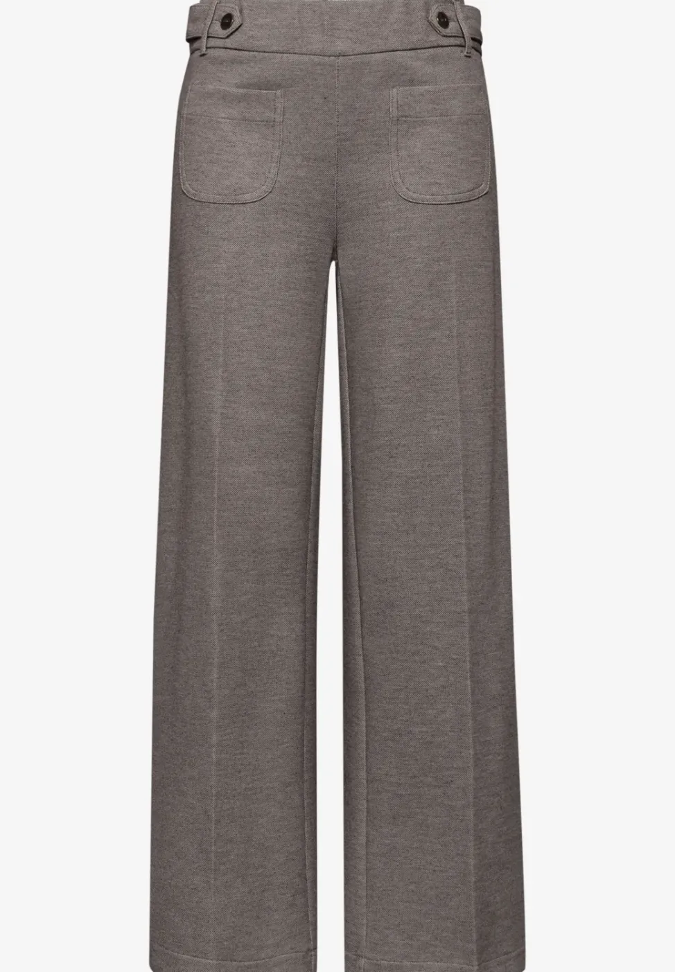 Wide Leg Pantalon avec détails de boutons