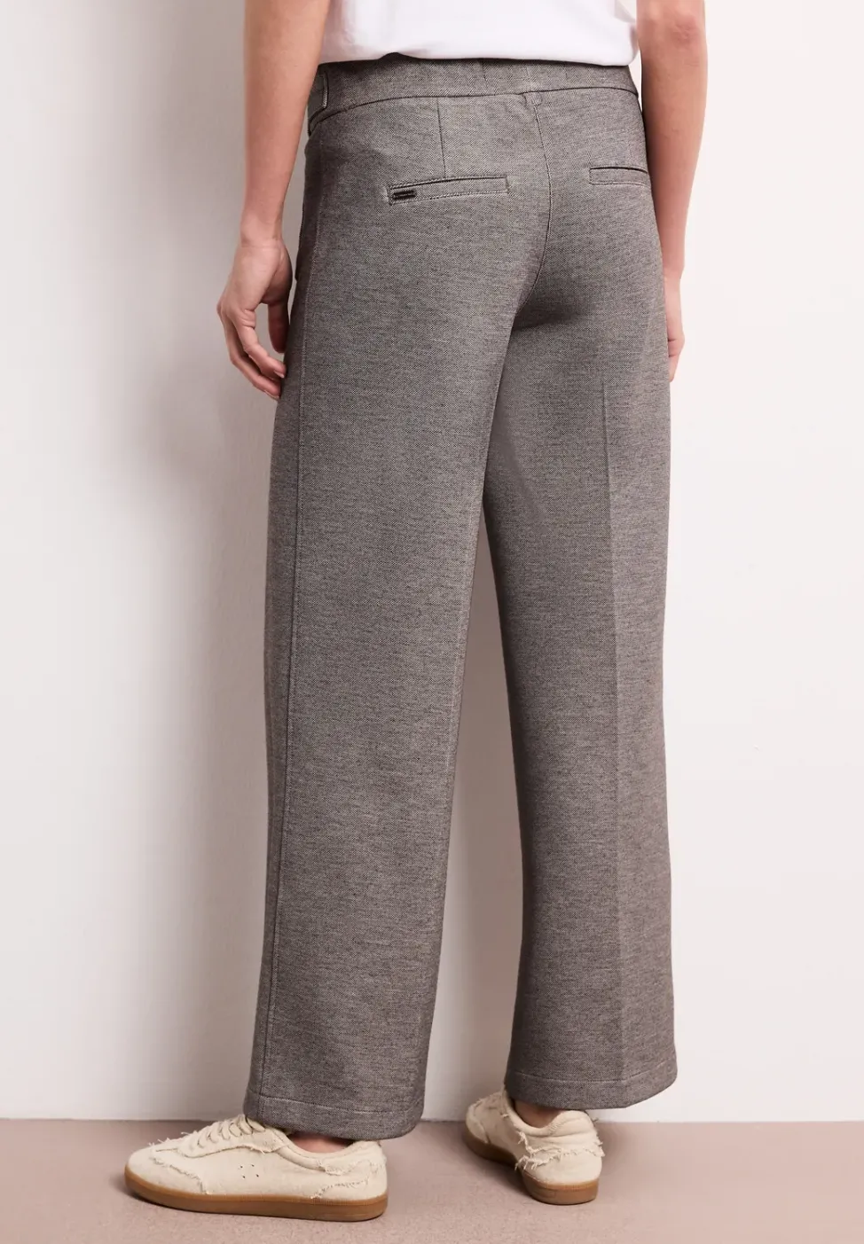 Wide Leg Pantalon avec détails de boutons